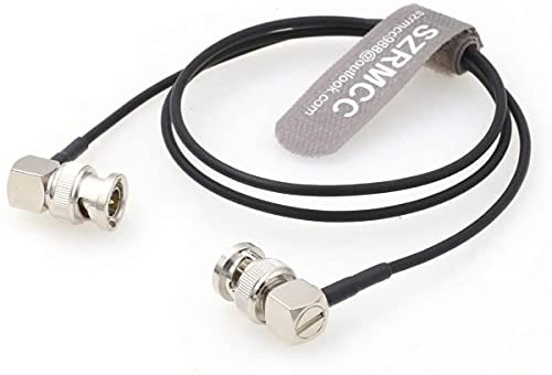 SZRMCC BNC auf BNC Stecker 3G HD SDI Kabel RG174 75ohm Flex Koaxial Videokabel für Sony FS5 FX6 Atomos Shogun Inferno SmallHD Monitor Blackmagic ARRI RED Kameras (Rechtwinklig auf Rechtwinklig,3m)