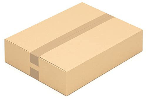 KK Verpackungen Versandkartons 450 x 350 x 100 mm Braun 1-wellig (Außenmaß 458 x 358 x 116 mm) | 50 Stück, Faltkartons Kartons geeignet für Versand als DHL Paket DPD Hermes GLS Paketklasse M (KK144)