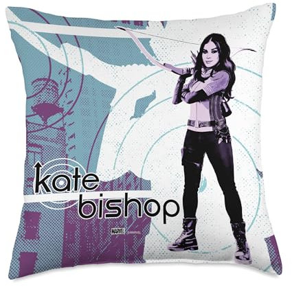 Marvel Hawkeye Kate Bishop Character Poster Throw Pillow, 18x18, Multicolor