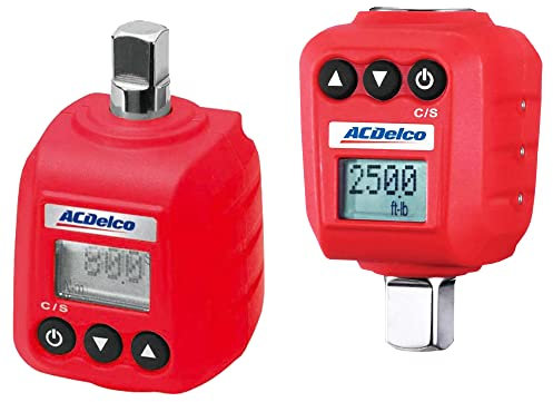 ACDelco ARM602-34A 3/8 & 1/2 Heavy Duty Digital Torque Adapter Combo Kit with Buzzer, LED Flash Notification & ISO 6789 Standard Calibration Certificate