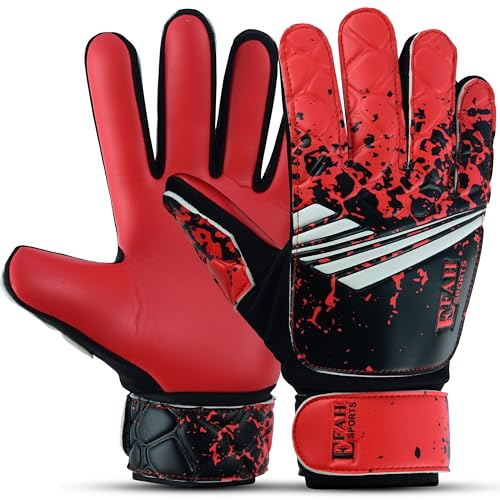 EFAH SPORTS Football Goalkeeper Gloves for Boys Kids Youth with Super Grip