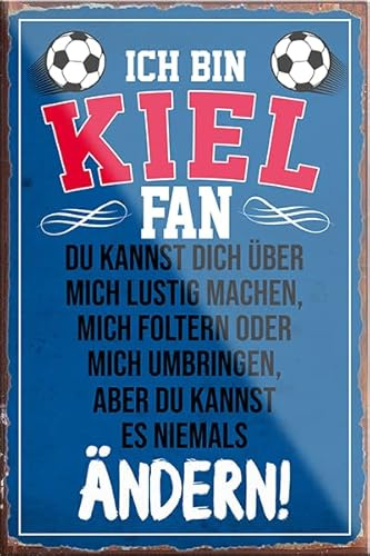 schilderkreis24 – Fußball Magnet “Kiel Fan“ Deko Kühlschrankmagnet Artikel Sport Verein Geschenkidee Club Weihnachten Fußball Fan Liebhaber Begeisterte 9x6 cm