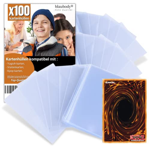 Yugioh Kartenhüllen x100 Card Sleeves 86x59mm - Sammelkarten Hüllen Yu Gi Oh Kartenhüllen Transparent Für sammelmappe Yugioh Karten/Ninjago Karten/Photocard Sleeves 86x59mm Kpop Yugioh Hüllen
