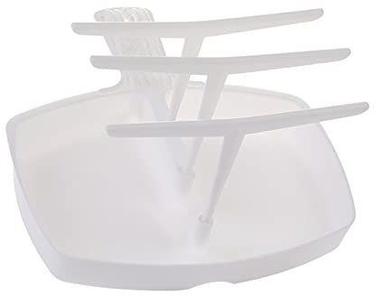 Microondas Bacon Rack Cooker Bandeja con 3 Soportes Bacon Cooker Bacon Crisper Microondas Horno Bacon Bandeja Crispy Bacon Grill para Herramienta de Cocina 23 x 22 x 13 cm