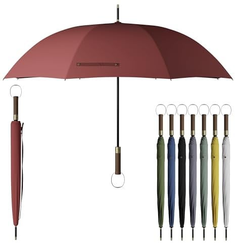 Sapor Design Regenschirm Stockschirm sturmfest Auf-Automatik windsicher | XXL groß & stabil für 2 Personen Damen & Herren | Golfschirm Reise – 123 cm Ø elegant | SAPOR MODERN