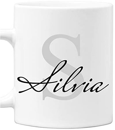 Colorfamily Tazza Mug PERSONALIZZABILE con Iniziale e Nome - Lettera S- in ceramica