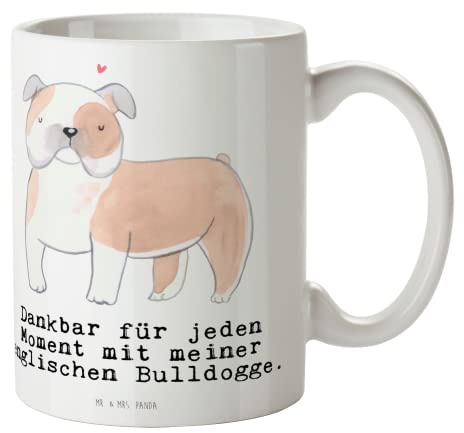 Mr. & Mrs. Panda Tasse Englische Bulldogge Moment - Geschenk, Tasse Motive, Tasse bedrucken, Kaffeetassen, Tierfreund, Keramiktasse, Hund, Becher,