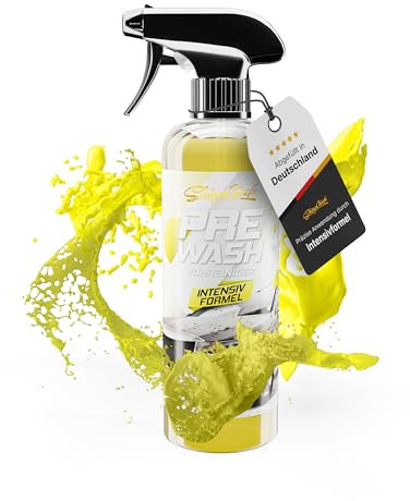ShinyChiefs PREWASH Vorreiniger - Autoreinigerspray zur gründlichen Vorbehandlung der Autowäsche - Vorwäsche-Reiniger-Spray, Vorreinigung von Lack, Scheiben und Felgen - Intensivreiniger, 500ml