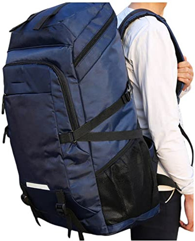 TOBILE Reiserucksack, 80 l, großes Fassungsvermögen, Outdoor-Klettern, Wandern, Reisen, Camping, Rucksack, 80 l, Blau