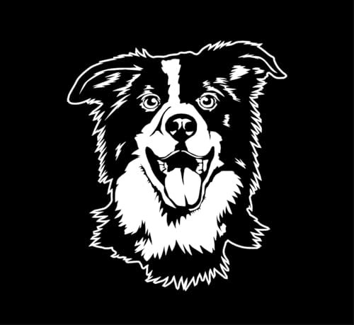Autoaufkleber/Sticker/für Innen und Außen 28 cm schwarz Hund Border Collie 04