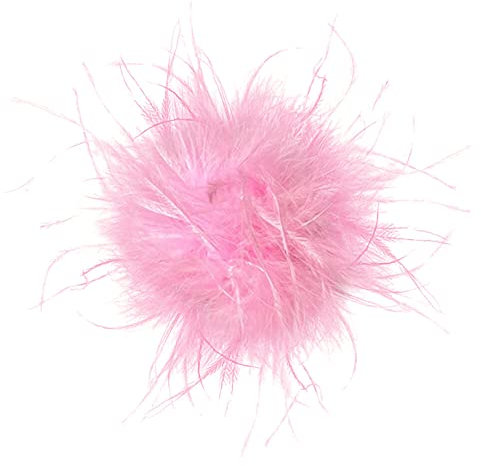 Slakerbe Brosche Pin damen, Feder Brosche Flauschige, Mehrfarbig, Kleidung Brosche Hut Dekorative für Party Stage Performance, Pink