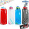 Faltbare Trinkflasche,4 Stück Tragbarer Zusammenklappbare Wassersack,Faltbare Wasserflaschen Set,Wiederverwendbare Wasserflasche mit Karabiner,für Wandern,Abenteuer,Reisen,Unisex Adult(700ML)