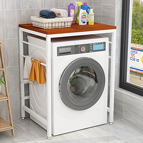 CLoxks Waschmaschinenschrank Schwarz, Schrank für Waschmaschine und Trockner, Lagerregal Über Dem Trockner, für Waschküche, Toilette, 70 X 60 X 95 cm