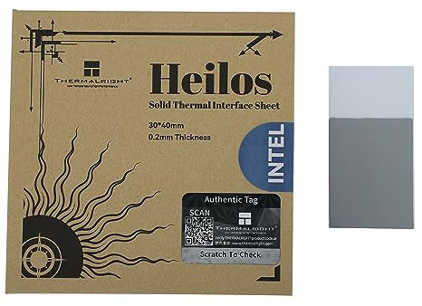 THERMALRIGHT Heilos Intel - Pellicola termica solida, in silicone termoconduttivo per CPU/GPU, conducibilità termica 8,5 W/mk, per desktop/computer portatili Intel (30 × 40 × 0,2 mm)