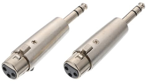ibasenice 2 Stück 3 635 Mm Doppeldrehung Männlicher Audioadapter Audio-Adapter-konverter Weiblicher Kopfhörerbuchsenadapter 3-poliger Audioadapter Mikrofon Kanonenkopf Zinklegierung