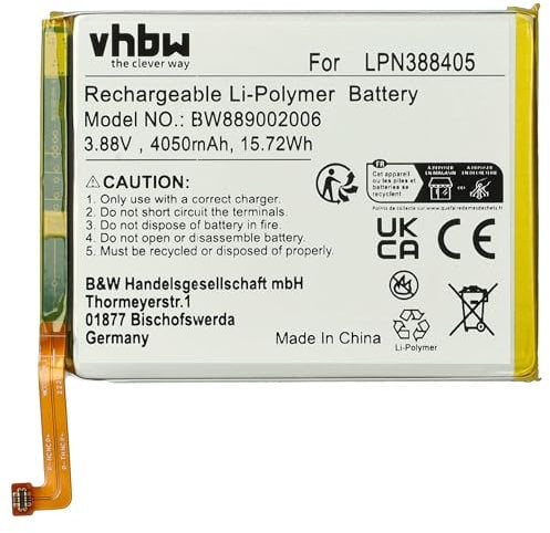 vhbw batteria compatibile con Nokia X30 5G smartphone cellulare (4050mAh, 3,88V, Li-Poly)