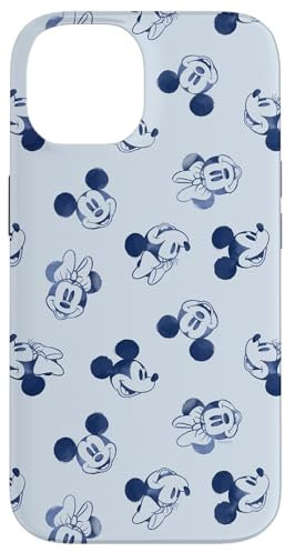 Hülle für iPhone 14 Disney Minnie und Mickey Mouse Icon Gesichter Vintage Art Retro