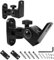 Nbguigdstr Universal Speaker Wall/Ceiling Mount Brackets,180°Adjustment,2 Packs Black Metal Wall Mount for Small Speakers,Bookshelf Speakers,Surround Sound Speakers Holder-Support up to 30lbs