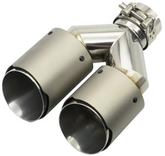 Car Exhaust Tips For Audi A4 B8 A5 Q5 A3 8V 8P A1 Stainless Steel Exhaust Pipe Muffler Car Exhaust Tail Pipe Rear Tail Pipe end Throat Accessories,Left