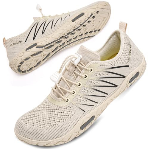 Mabove Strandschuhe Wasserschuhe Herren Schnell Trocknen Surfschuhe Schwimmschuhe Aquaschuhe Badeschuhe Barfussschuhe(Beige 361,43 EU)