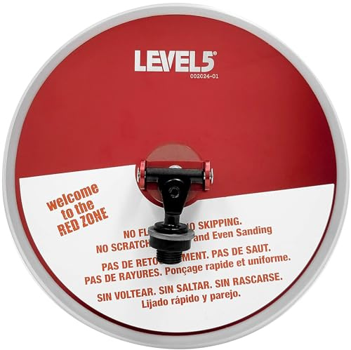 LEVEL5 5-342 Radial-Schleifkopf, Wandschleifer und Finishing-Werkzeug, Haken- und Schlaufensystem, eloxierte Aluminiumkonstruktion, 22,9 cm