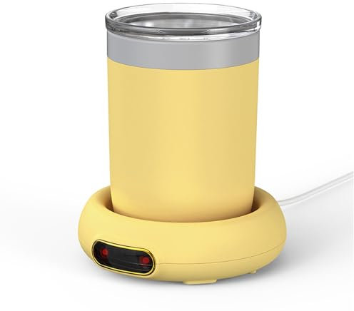 Kngiybo Calentador De Tazas De Café Y Calentador De Tazas Inteligente, Calentador De Tazas Con Base Táctil Para Escritorio, Calentador De Bebidas Eléctrico Potencia 10w Abs + Placa Calefactor(Color:B)
