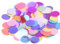 50g Holografische Große Runde PVC Pailletten mit Loch Basteln Pailletten Zum Nähen Pailletten Regenbogen Cup Pailletten für Schmuck DIY Kunsthandwerk Verzierung Edelsteine Applikationen (15mm)