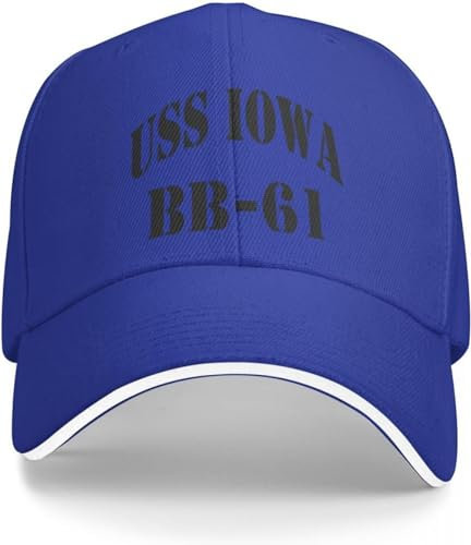 Baseballkappe Snapback Sonnenhut USS Iowa BB 61 Ship's Store Baseball Cap Luxus Damen Hut Herren Hip Hop Geburtstagsgeschenk