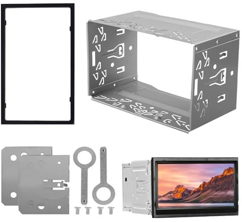 ZOYDP Doppel Din Einbaurahmen Set, Auto Radio Montage Rahmen 2DIN für VW 1997-2009, Autoradio Doppel DIN Einbaurahmen Metall für Doppel Din Auto Radio, DVD Player, GPS Navigation