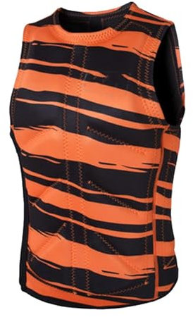 YUMEIGE Schlanke Kajakweste für Erwachsene, Schwimmanzug mit Hohem Auftrieb zum Surfen, Schwimmen und Schnorcheln(Orange,L)