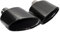 Ovales Auto-Auspuffendrohr, kompatibel mit Audi A4 A5 A6 A7 bis RS4 RS5 RS6 RS7, Schalldämpferendrohr, 304 Edelstahl, Auspuffendrohr, Auspuffanlage(Black A 57mm)