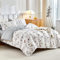 Tokokimo Bedding 4 Piece Double Bedding Set - Soft Microfiber Double Duvet Set with Fitted Shee (1x Duvet Cover, 2x Pillowcases, 1x Fitted Sheet)