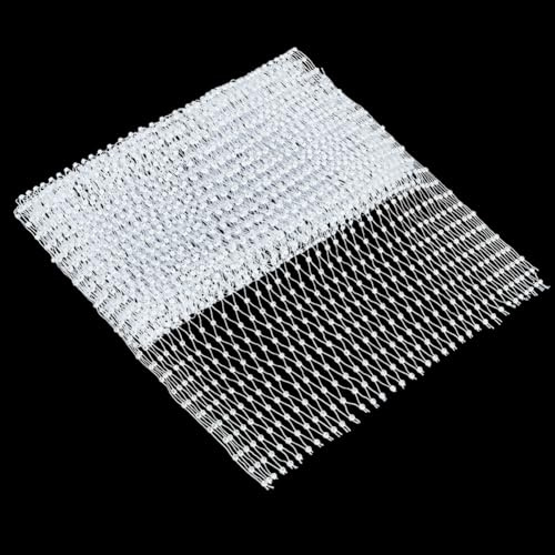 FINGERINSPIRE 1.83 m Kristall Fischnetz 25cm Stoff Funkelnder Stretch Strass Weißes Mesh Elastisches Paillettennetz Mit Strass Glänzender Stretch Kristall Strass Strass Netzstoff