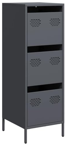 vidaXL Highboard Anthrazit 39x35x103,5 cm Stahl