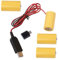 CHIZISX Battery Eliminators,LR14 C Battery Eliminators USB-Stromkabel mit Typ-C-Adapter, ersetzt 2 Stück 1,5 V C-Batterie für LED-Lampe