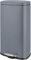 LIFERUN Mülleimer Küche 30l, Abfalleimer mit Deckel, Softclose Treteimer aus Stahl, mit Inneneimer für Küche, Badezimmer, Büro, Grau
