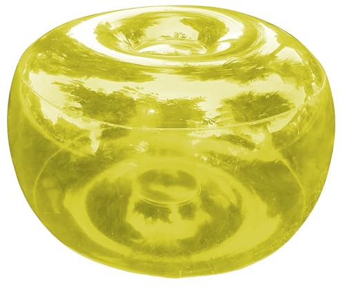 XHHBS Taburete Hinchable Reposapiés Redondo for Exteriores con Bomba de Pie, Portátil for Patio Viaje Camping Playa Vacaciones Piscina(Yellow)