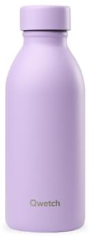 Qwetch - Bouteille Isotherme 500ml Lavande - ICON - Gourde Design Compacte et Élégante Inox Recyclé - 24h Froid et 12h Chaud - Etanche