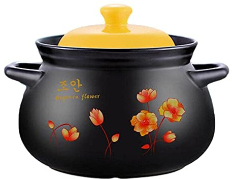 SUNMME Terrakotta-Auflauftopf, Keramik-Ton, zum Kochen, für den Heimherd, hitzebeständig