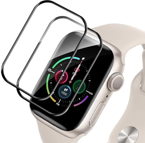 Cable Leader 2 Stück für Panzerglas für Apple Watch Series 7/8/9 45mm Schutzfolie, Anti-Kratzen Bläschenfrei Apple Watch 45mm Displayschutzfolie, Ultra-Klar Ultrabeständig Apple Watch 9 45mm Folie