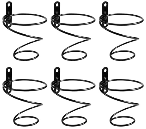 Rastapulz Packung mit 6 An der Wand Montierten Wein Regalen - Rot Wein Flaschen Display Halter mit Schrauben, Metall Wein Regal Organizer