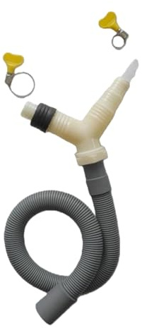 Kit de vidange for lave-linge et sèche-linge avec tuyau d'extension de 0,3 m, adaptateur en T, raccord de tuyauterie et bouton-poussoir for tambour