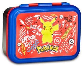 Seven Pokémon Brotdose Kinder, mit Trennwand, spülmaschinenfest, rot