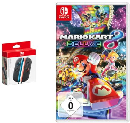 Nintendo Joy-Con 2 2er-Set (hellblau-hellrot), Wireless (Bluetooth) Switch Mario Kart 8 Deluxe