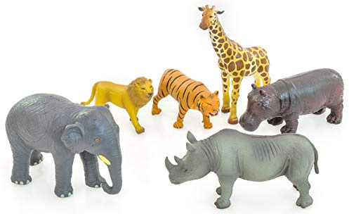 Betzold - Wilde-Tiere-Set, 6-TLG - Spieltiere Spielzeugtiere Tierfiguren Spielfiguren