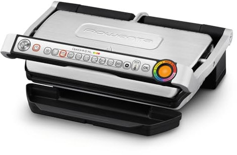 Rowenta GR722D Optigrill+ XL Bistecchiera Elettrica con Piastre Rimovibili, 9 Programmi di Cottura Automatici, Modalità Manuale e Surgelati, Grill Intelligente 2000 W, Indicatore Cottura