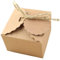 50 Stück Karton Geschenkboxen Braun, Kraftpapier Faltschachtel, Vintage Geschenkkarton für Party, Geburtstag (Mit Juteseilen und Anhängern)