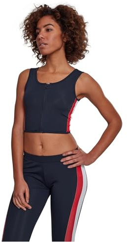 Urban Classics Damen Ladies Side Stripe Cropped Zip Top