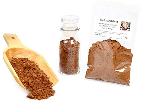 Weihnachtsbrot Backmischung, Brotgewürz, Backgewürz, Brotmischung Backzutaten, glutenfrei, 25g