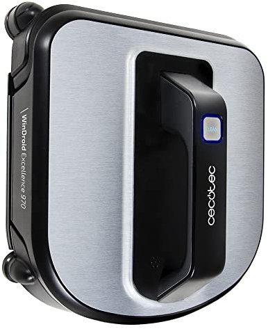 Cecotec - Conga WinRobot Excellence 970 - Robot lavavetri con navigazione iTech Win 3.0, Sistema di rientro alla base, 5 fasi, 4 modalità di pulizia, telecomando, potenza di 75 W, nero e argento.
